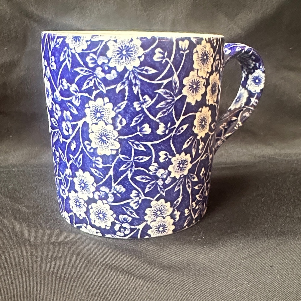 Floral Blue and White Mug Calico